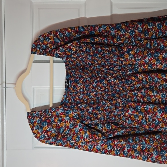 BTFBM Smocked Long Sleeve Floral Ruffle Dress - Picture 7 of 8